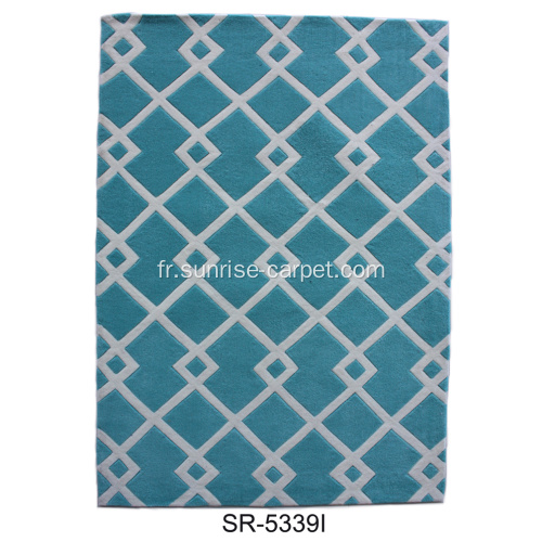 Hand Tufted Carved Design Carpet Tapis